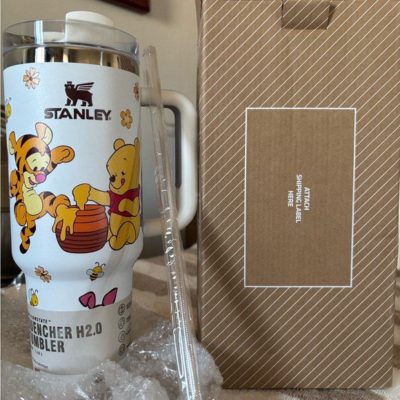 Stanley Other - Stanley White Tumbler with Pooh and Tigger Design